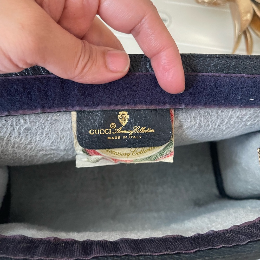 Authentic Gucci vintage web sherry line clutch bag 89.01.001 (D7133) - Picture 12 of 14